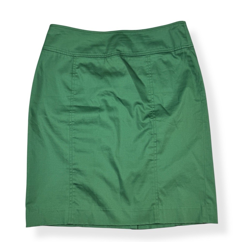 Talbots Petites Solid Green Pencil Straight Skirt Womens 6P Fully Lined